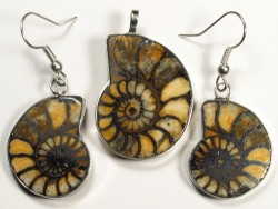 Ammoniten-Schmuckset aus Marokko 3,0/2,5cm
