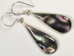 Black Rainbow-Ohrhängerpaar m/Silber 3,5cm